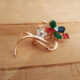 surf-the-waves red green and blue stone brooch